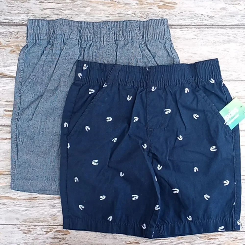 Boys 2 Pack Cotton Pull-on Shorts